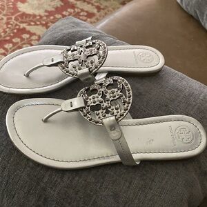 Tory Burch Silver Women's Sandals